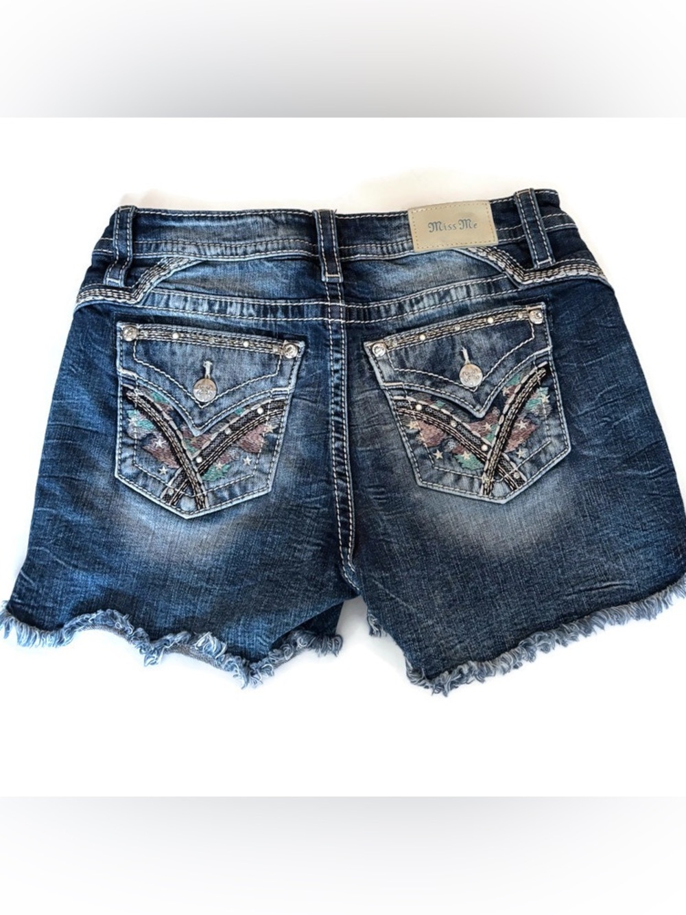 Miss Me navy blue denim shorts size 30